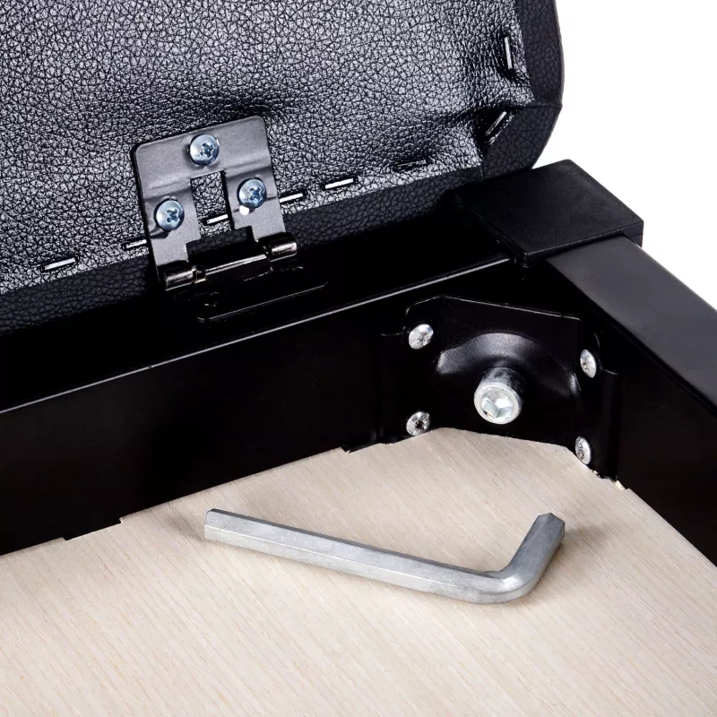 MOZOS PB03 Piano Bench – reguliuojamo aukščio, eko-oda, juoda