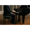MOZOS PB03 Piano Bench – reguliuojamo aukščio, eko-oda, juoda