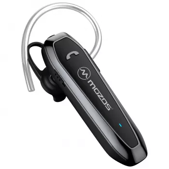 MOZOS F8 Belaidės Bluetooth 5.0 Ausinės su Triukšmo Slopinimu, Įstatomos su Ausų Kabliuku, Iki 12h Pokalbio Laiko, Kelių Įrenginių Jungtis, Juodos