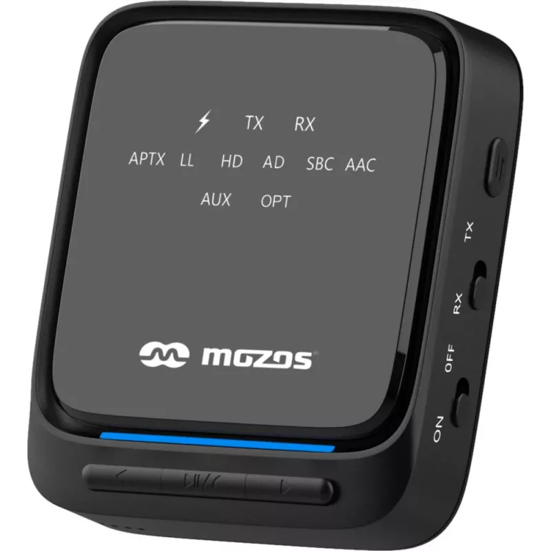 MOZOS B3 aptX HD Bluetooth 5.0 siųstuvas ir imtuvas su optiniu/AUX