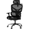 MOZOS ERGO-V Ergonomic Office Chair with Adjustable Lumbar Support and Headrest, Black