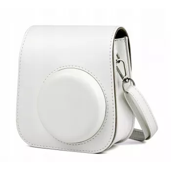 LOVEINSTANT 2-in-1 rinkinys: Apsauginis dėklas ir fotoalbumėlis, skirtas Fujifilm Instax Mini 11 - Baltas