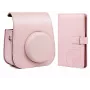 LOVEINSTANT 2-in-1 rinkinys: Apsauginis dėklas ir fotoalbumas, skirtas Fuji Instax Mini 11 - Rožinis