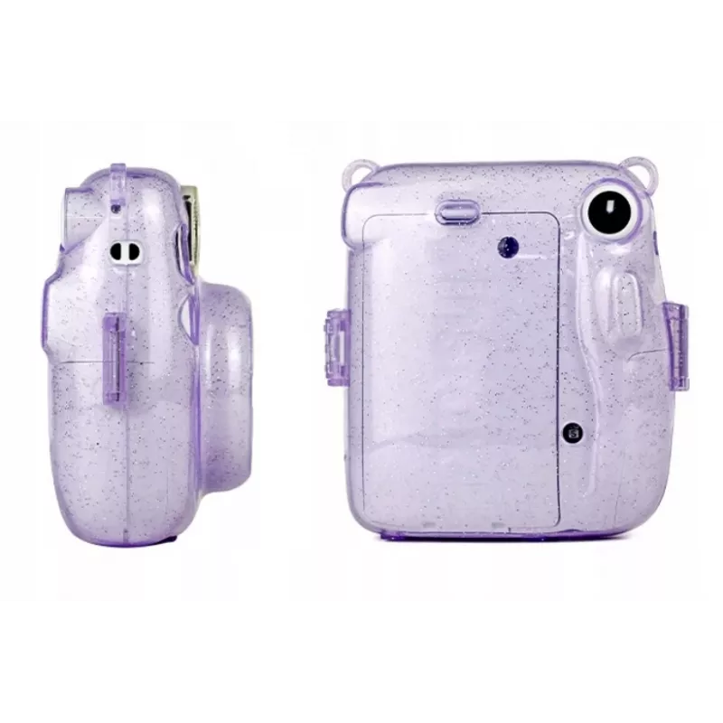 LOVEINSTANT Apsauginis Dėklas, skirtas Fujifilm Instax Mini 11 - Skaidriai Rožinis su Blizgučiais