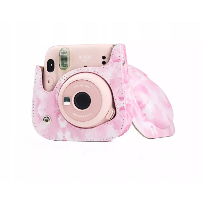 LOVEINSTANT Protective Case for Fujifilm Instax Mini 11 - Watercolor Pink Blurs