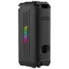 TONSIL Party Dance 1600 nešiojamas Bluetooth vakarėlių garsiakalbis su LED šviesomis, karaoke, 1600W PMPO, 80W RMS, 10 inch žemų dažnių garsiakalbiu, TWS, FM radiju, mikrofonu ir nuotolinio valdymo pulteliu