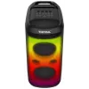 TONSIL Party Dance 1600 nešiojamas Bluetooth vakarėlių garsiakalbis su LED šviesomis, karaoke, 1600W PMPO, 80W RMS, 10 inch žemų dažnių garsiakalbiu, TWS, FM radiju, mikrofonu ir nuotolinio valdymo pulteliu