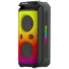 TONSIL Party Dance 1600 nešiojamas Bluetooth vakarėlių garsiakalbis su LED šviesomis, karaoke, 1600W PMPO, 80W RMS, 10 inch žemų dažnių garsiakalbiu, TWS, FM radiju, mikrofonu ir nuotolinio valdymo pulteliu