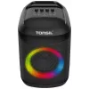 Tonsil Party Dance 800 nešiojamas Bluetooth vakarėlių garsiakalbis su karaoke, disko LED, 80W RMS, 2x8 inch žemų dažnių garsiakalbiais, juodas