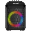 Tonsil Party Dance 800 nešiojamas Bluetooth vakarėlių garsiakalbis su karaoke, disko LED, 80W RMS, 2x8 inch žemų dažnių garsiakalbiais, juodas