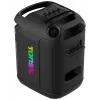 Tonsil Party Dance 800 nešiojamas Bluetooth vakarėlių garsiakalbis su karaoke, disko LED, 80W RMS, 2x8 inch žemų dažnių garsiakalbiais, juodas