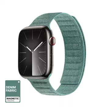 Crong Melange Magnetinis dirželis, skirtas Apple Watch 44/45/46/49 mm (Turquoise Melange)