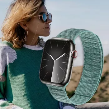 Crong Melange Magnetinis dirželis, skirtas Apple Watch 44/45/46/49 mm (Turquoise Melange)