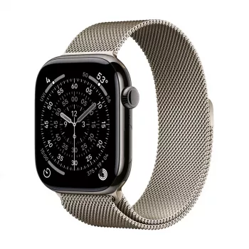 Crong Milano Steel – Nerūdijančio plieno dirželis Apple Watch 44/45/46/49 mm (šampano spalvos)