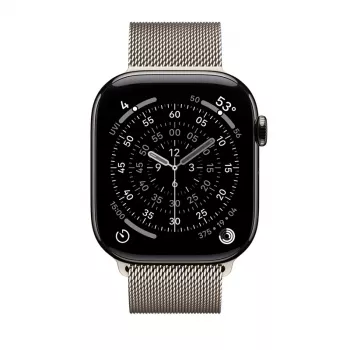 Crong Milano Steel – Nerūdijančio plieno dirželis Apple Watch 44/45/46/49 mm (šampano spalvos)