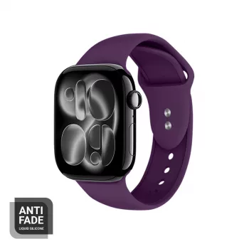 Crong Liquid Silicone Sport Band Apple Watch 44/45/46/49 mm - Slyvinė