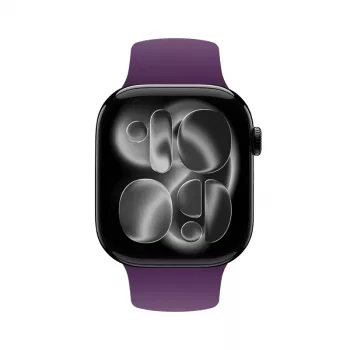 Crong Liquid Silicone Sport Band Apple Watch 44/45/46/49 mm - Slyvinė