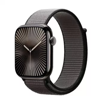 Crong Nylon Sport Loop, skirtas Apple Watch 44/45/46/49 mm (Night Grey)