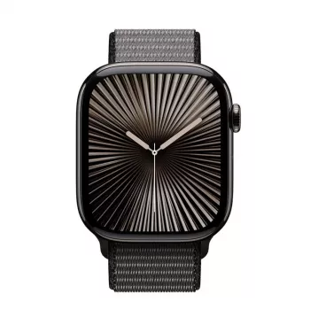 Crong Nylon Sport Loop, skirtas Apple Watch 44/45/46/49 mm (Night Grey)