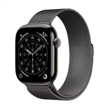 Crong Milano Steel - Nerūdijančio plieno apyrankė Apple Watch 38/40/41/42 mm (Grafitas)