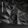 Crong Clear MAG Pro Case iPhone 16 Pro Max, MagSafe, Juodas rėmelis