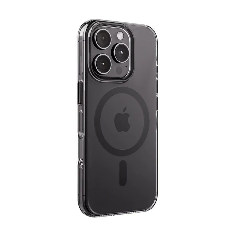 Crong Clear MAG Pro Case iPhone 16 Pro Max, MagSafe, Juodas rėmelis