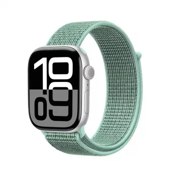 Crong Nylon Sport Loop, skirta Apple Watch 38/40/41/42 mm, žalia