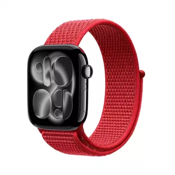 Crong Nylon Sport Loop, skirtas Apple Watch 38/40/41/42 mm, raudona