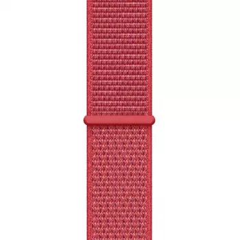 Crong Nylon Sport Loop, skirtas Apple Watch 38/40/41/42 mm, raudona