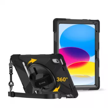 Crong Defender Plus dėklas iPad 11 A16 (2025) / 10.9 inch (2022) juodas