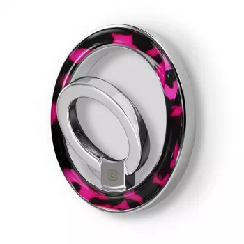 Crong Deluxe RING Holder - Magnetinis telefono žiedo laikiklis MagSafe (Pink Tortoise)