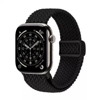 Crong Wave Band Braided Nylon Watch Strap for Apple Watch 44/45/46/49 mm (Juoda)