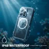 Crong Seal Cover Waterproof IP68 Dėklas, skirtas iPhone 16 Pro (Marine)