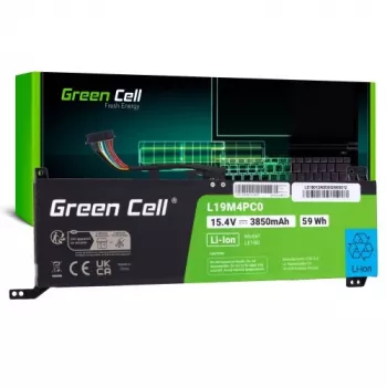 Green Cell L19M4PC0 baterija, skirta Lenovo Legion 5/5P/7, 60Wh, 15.36V, 3900mAh, 4 elementai, ličio jonų, juoda