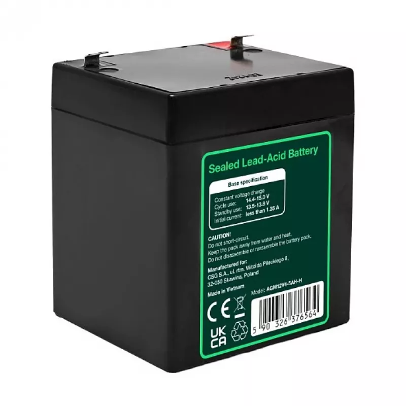 Greencell AGM VRLA 12V 4.5Ah Priežiūros Nereikalaujantis Akumuliatorius Kasos Aparatams, Žaislams, Kameroms (90x70x106mm)