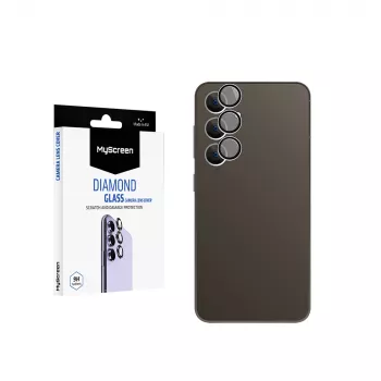 MyScreen Diamond Glass Camera Lens Cover, skirtas Samsung Galaxy S24 – juodas