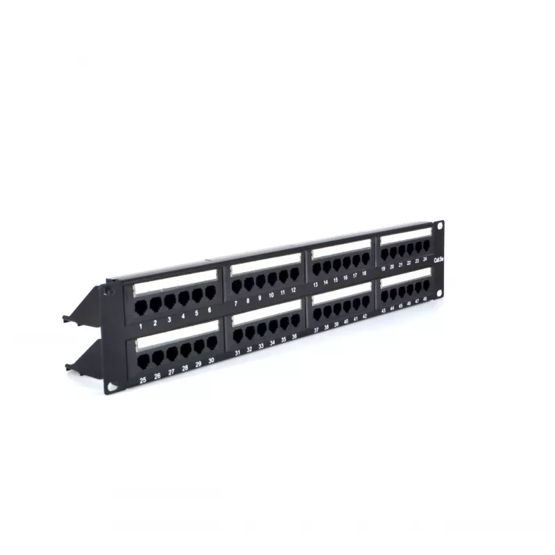 RACKTEL RL-PP4885E 48-Port Cat.5e UTP Patch Panel 2U 19-Inch Black