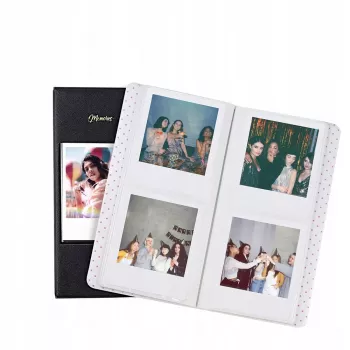 LOVEINSTANT Nuotraukų albumas 64 nuotraukoms, tinkamas Fuji Instax Wide, Square, Polaroid 600, SX-70, Now, i-Type - Baltas