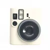 LOVEINSTANT Silikoninis apsauginis dėklas, skirtas Fujifilm Instax Mini 41 - Baltas/ smėlio spalvos