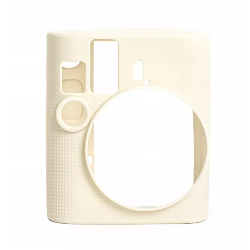 LOVEINSTANT Silikoninis apsauginis dėklas, skirtas Fujifilm Instax Mini 41 - Baltas/ smėlio spalvos