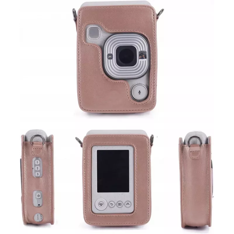 LOVEINSTANT Protective Case for Fujifilm Instax Mini LiPlay - Glossy Pink
