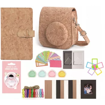 LOVEINSTANT 8-in-1 Aksesuarų rinkinys, skirtas Fujifilm Instax Mini 11 – Cork