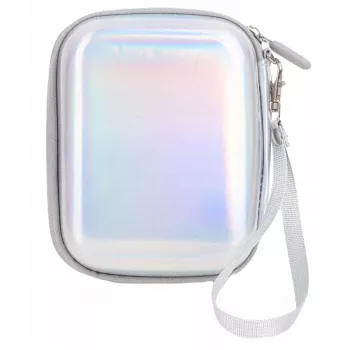 LOVEINSTANT Sparkle Silver PU Leather Case for Fujifilm Instax Mini Evo / Mini Liplay / Mini Link