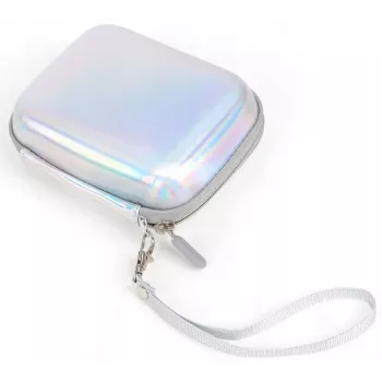 LOVEINSTANT Sparkle Silver PU Leather Case for Fujifilm Instax Mini Evo / Mini Liplay / Mini Link