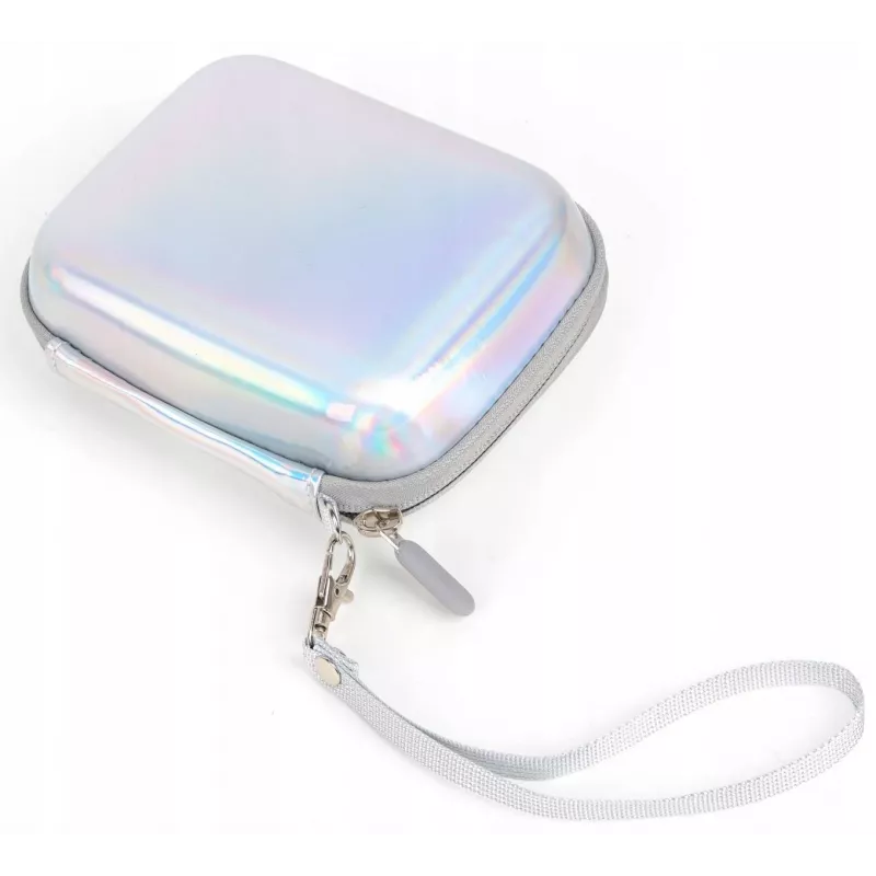 LOVEINSTANT Sparkle Silver PU Leather Case for Fujifilm Instax Mini Evo / Mini Liplay / Mini Link
