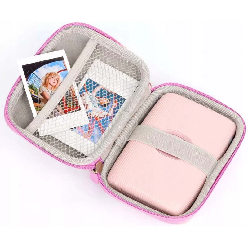 LOVEINSTANT Sparkle Silver PU Leather Case for Fujifilm Instax Mini Evo / Mini Liplay / Mini Link