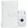 LOVEINSTANT Fotoalbumas, skirtas Fujifilm Instax Mini / Xiaomi / Polaroid / Canon / HP / Kodak - Baltas siuvinėtas