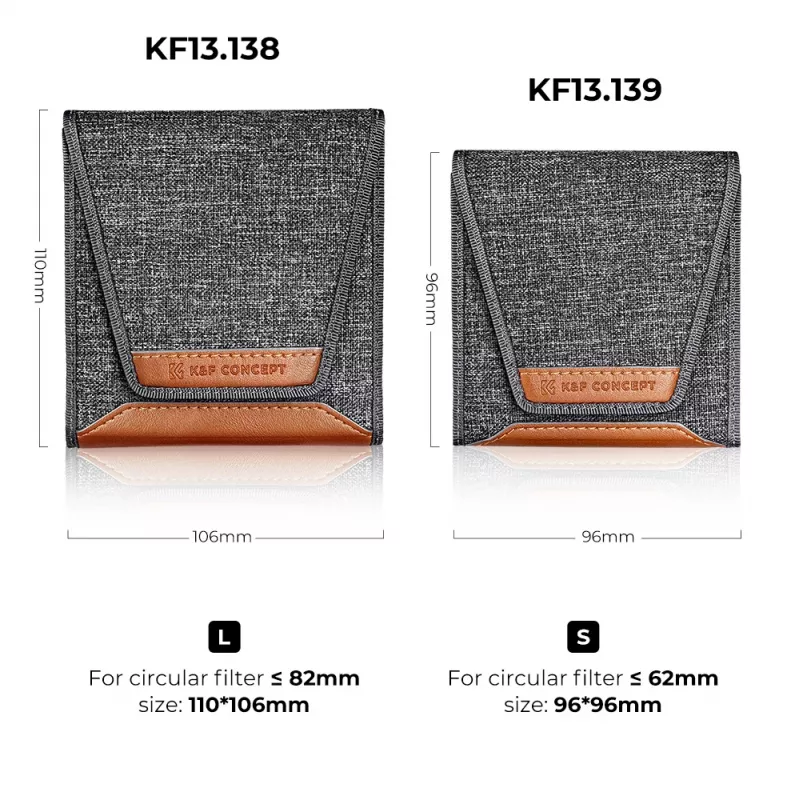 KF Filter Pouch 3 filtrams 67mm 72mm 74mm 77mm 82mm Kf13.138