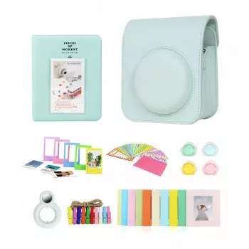 LOVEINSTANT 8-in-1 Aksesuarų Rinkinys Fujifilm Instax Mini 12, Mėtų Žalia