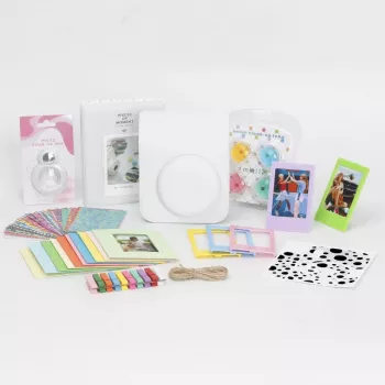 LOVEINSTANT 8-in-1 Aksesuarų rinkinys, skirtas Fujifilm Instax Mini 12 - Baltas
